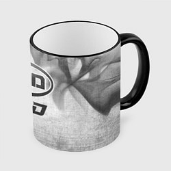 Кружка 3D BYD - white gradient, цвет: 3D-черный кант