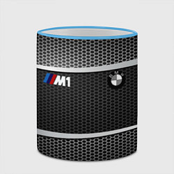 Кружка 3D BMW металлическая сетка, цвет: 3D-небесно-голубой кант — фото 2
