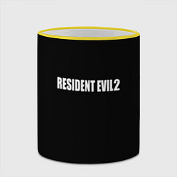 Кружка 3D Resident Evil 2 logo, цвет: 3D-желтый кант — фото 2