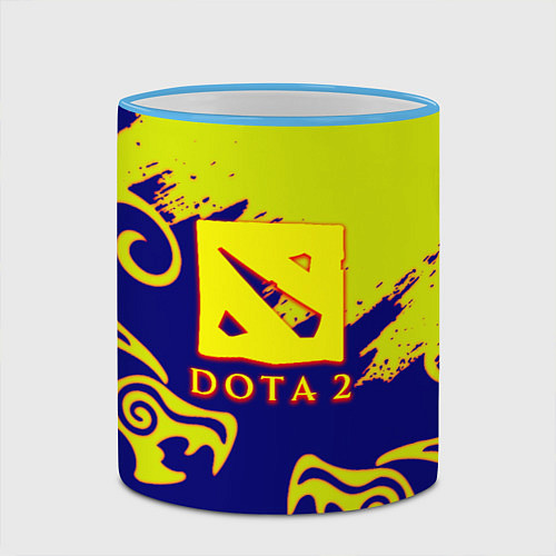 Кружка цветная Dota dragon steel / 3D-Небесно-голубой кант – фото 2