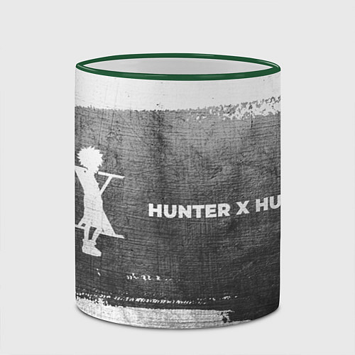 Кружка цветная Hunter x Hunter - grey gradient по-горизонтали / 3D-Зеленый кант – фото 2