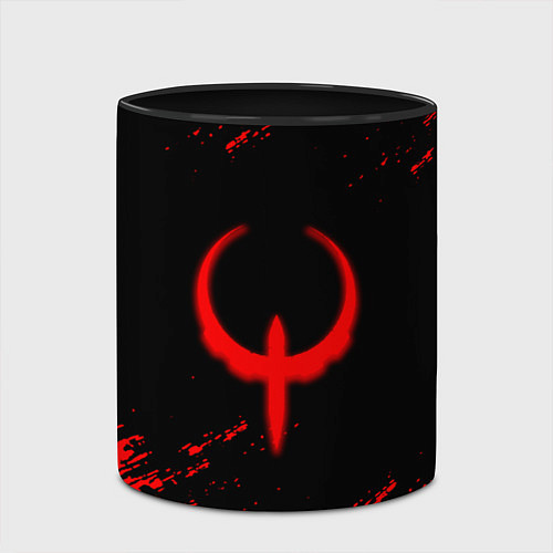 Кружка цветная Quake красные краски / 3D-Белый + черный – фото 2