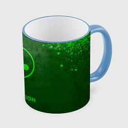 Кружка 3D Evangelion - green gradient, цвет: 3D-небесно-голубой кант
