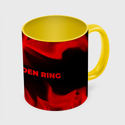 Кружка 3D Elden Ring - red gradient по-горизонтали, цвет: 3D-белый + желтый