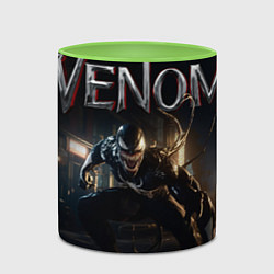 Кружка 3D The symbiote - Venom, цвет: 3D-белый + светло-зеленый — фото 2
