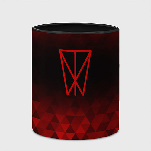Кружка цветная Within Temptation red poly / 3D-Белый + черный – фото 2