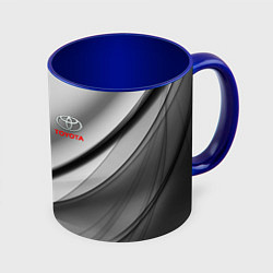 Кружка 3D Toyota texrure grey, цвет: 3D-белый + синий