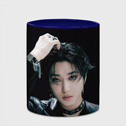 Кружка 3D Stray Kids Han Giant concept, цвет: 3D-белый + синий — фото 2
