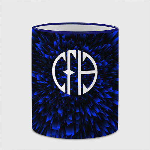 Кружка цветная Pantera blue energy / 3D-Синий кант – фото 2