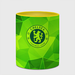 Кружка 3D Chelsea green poly, цвет: 3D-белый + желтый — фото 2