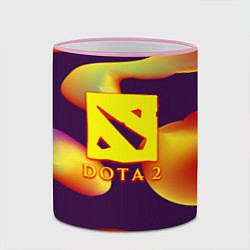 Кружка 3D Dota 2 неоновая абстракция, цвет: 3D-розовый кант — фото 2