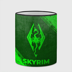 Кружка 3D Skyrim - green gradient, цвет: 3D-черный кант — фото 2