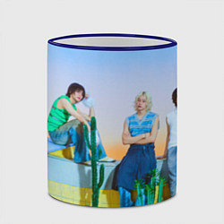 Кружка 3D ATE Stray Kids Hyunjin Felix Han Seungmin, цвет: 3D-синий кант — фото 2