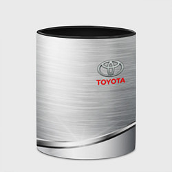 Кружка 3D Toyota metalic brend, цвет: 3D-белый + черный — фото 2