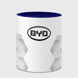 Кружка 3D BYD white poly, цвет: 3D-белый + синий — фото 2