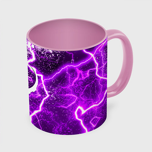 Кружка цветная Quake неоновые краски шторм / 3D-Белый + розовый – фото 1