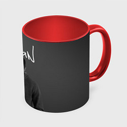 Кружка 3D Певец Макан, цвет: 3D-белый + красный