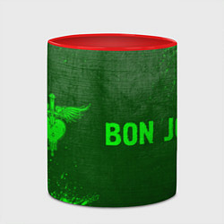 Кружка 3D Bon Jovi - green gradient по-горизонтали, цвет: 3D-белый + красный — фото 2