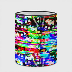 Кружка 3D Marshmello music краски, цвет: 3D-черный кант — фото 2