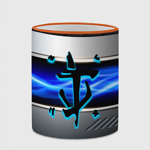 Кружка цветная Doom metal / 3D-Оранжевый кант – фото 2