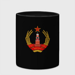 Кружка 3D СССР герб молот серп, цвет: 3D-белый + черный — фото 2