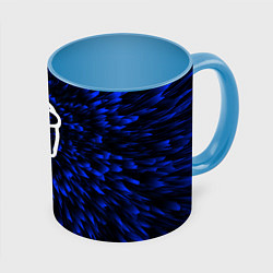 Кружка 3D Among Us blue energy, цвет: 3D-белый + небесно-голубой