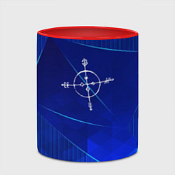 Кружка 3D Megadeth blue poly, цвет: 3D-белый + красный — фото 2
