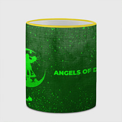 Кружка 3D Angels of Death - green gradient по-горизонтали, цвет: 3D-желтый кант — фото 2