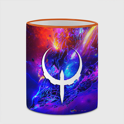 Кружка цветная Quke неоновый стиль / 3D-Оранжевый кант – фото 2