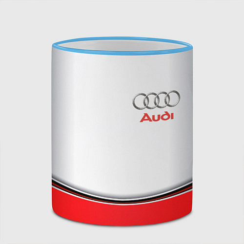 Кружка цветная AUDI auto car / 3D-Небесно-голубой кант – фото 2