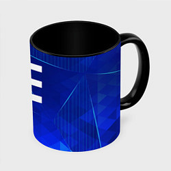 Кружка 3D OneRepublic blue poly, цвет: 3D-белый + черный