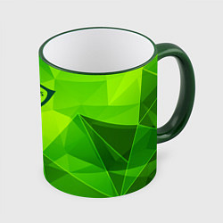 Кружка 3D Genesis green poly, цвет: 3D-зеленый кант