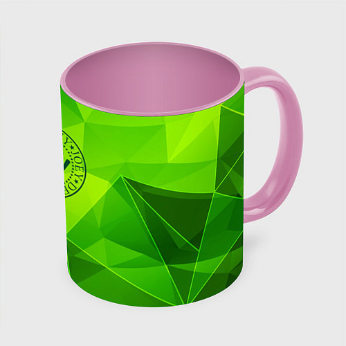 Кружка цветная Ramones green poly / 3D-Белый + розовый – фото 1