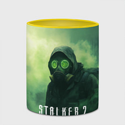 Кружка 3D Stalker 2 сердце Чернобыля, цвет: 3D-белый + желтый — фото 2