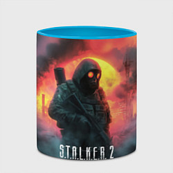 Кружка 3D Stalker 2 радиоактивный фон, цвет: 3D-белый + небесно-голубой — фото 2