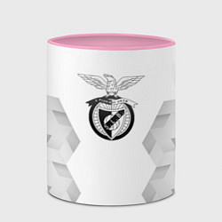 Кружка 3D Benfica white poly, цвет: 3D-белый + розовый — фото 2