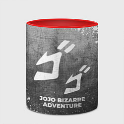Кружка 3D JoJo Bizarre Adventure - grey gradient, цвет: 3D-белый + красный — фото 2