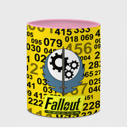 Кружка 3D Fallout pattern symbol, цвет: 3D-белый + розовый — фото 2