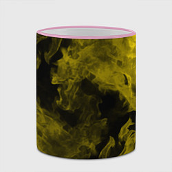 Кружка 3D Жёлтый дым в огне, цвет: 3D-розовый кант — фото 2