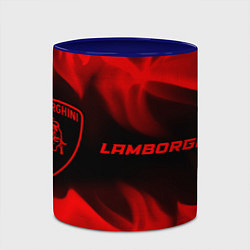 Кружка 3D Lamborghini - red gradient по-горизонтали, цвет: 3D-белый + синий — фото 2