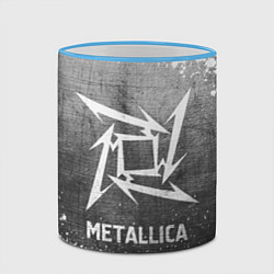 Кружка 3D Metallica - grey gradient, цвет: 3D-небесно-голубой кант — фото 2