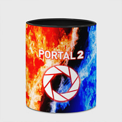 Кружка 3D Portal битва огней, цвет: 3D-белый + черный — фото 2