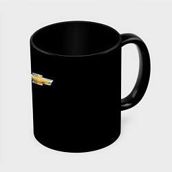 Кружка 3D Chevrolet logo, цвет: 3D-белый + черный