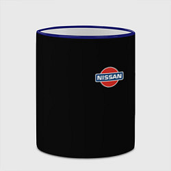 Кружка 3D Nissan logo steel, цвет: 3D-синий кант — фото 2