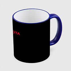 Кружка 3D Toyota red logo auto, цвет: 3D-синий кант