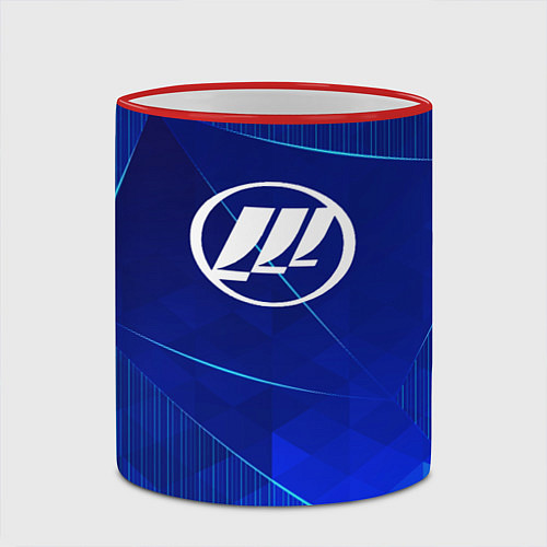 Кружка цветная Lifan blue poly / 3D-Красный кант – фото 2