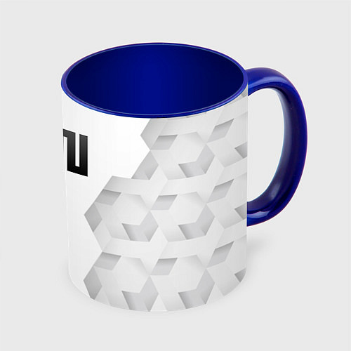 Кружка цветная Gidle white poly / 3D-Белый + синий – фото 1