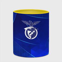 Кружка 3D Benfica blue poly, цвет: 3D-белый + желтый — фото 2