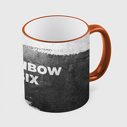 Кружка 3D Rainbow Six - grey gradient по-горизонтали, цвет: 3D-оранжевый кант