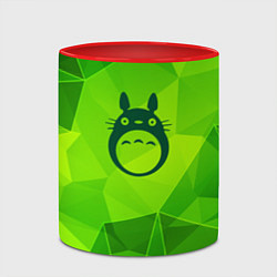 Кружка 3D Totoro green poly, цвет: 3D-белый + красный — фото 2